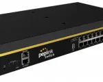 Peplink 24 Port SD Switch Rugged - 250W Power Budget - Front View - LAN, USB, Console